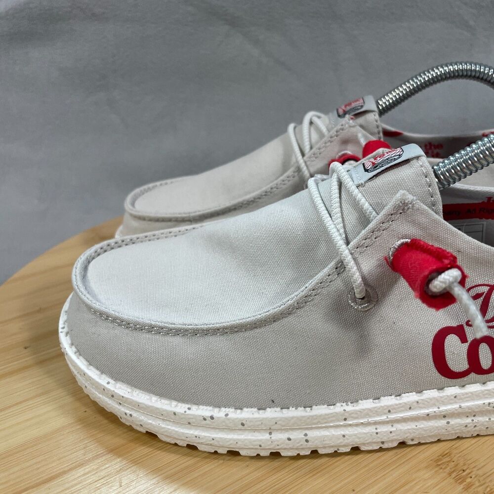 NWT Hey Dude Wendy Diet Coke Womens Size 6 Shoes Slip-on Loafers Grey/Red - Picture 8 of 16